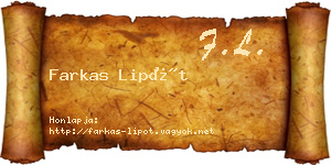 Farkas Lipót névjegykártya